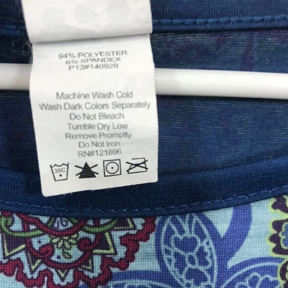 Title Nine Size XS Daring Athletic Dress Purple Blue Abstract‎ Floral Pocket - Picture 5 of 6